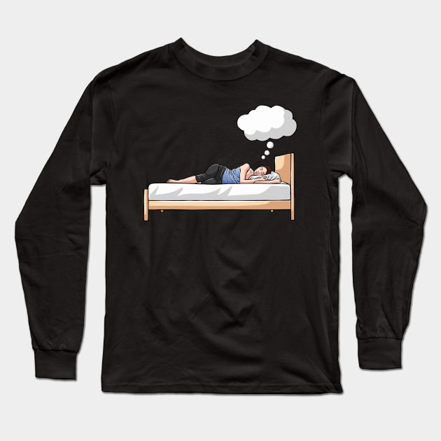 Woman Sleeping Dreaming Bubble Dream Dreams Sleep 2 Long Sleeve T-Shirt by fromherotozero